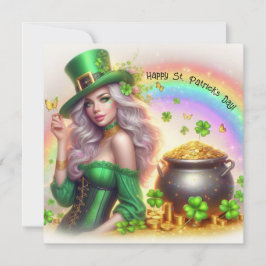 Cartão de Férias de Dia de São Patrício Feliz