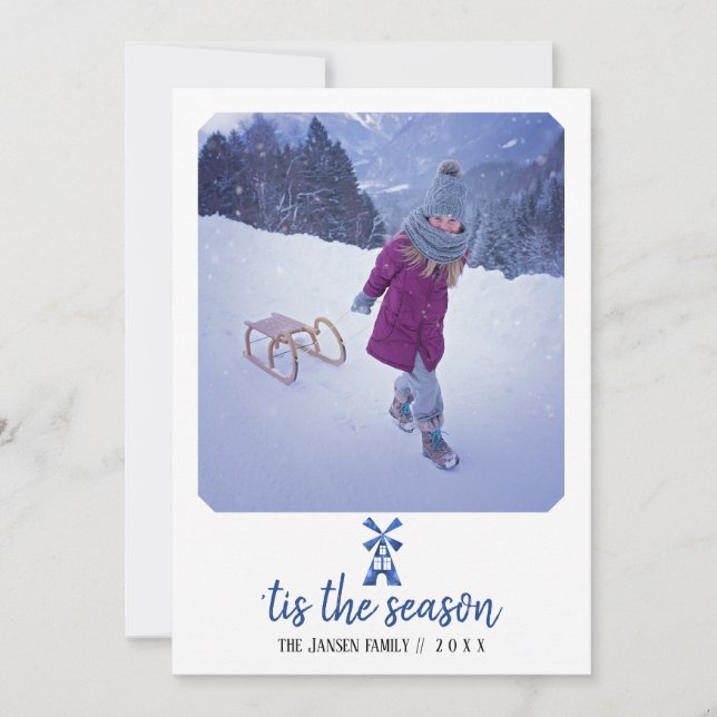 Cartão de Férias de Esteira de Vento Delft Holandê (Frente)