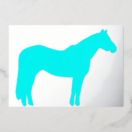 Cartão de Férias de Folha Metálica com Tema de Cav