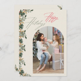 Cartão de Férias de Foto da Família Arco Minimalis