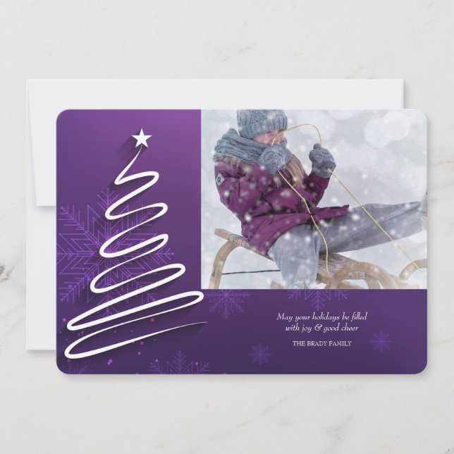 Cartão de Férias de Foto de Árvore Abstrata (Frente)