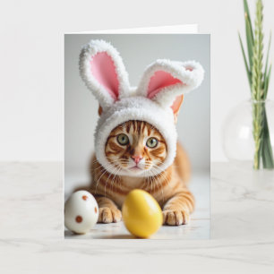 Cartão de Férias de Gato Ruivo Fofo