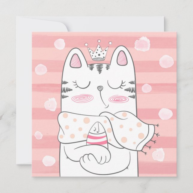 Cartão de Férias de Gatos (Frente)