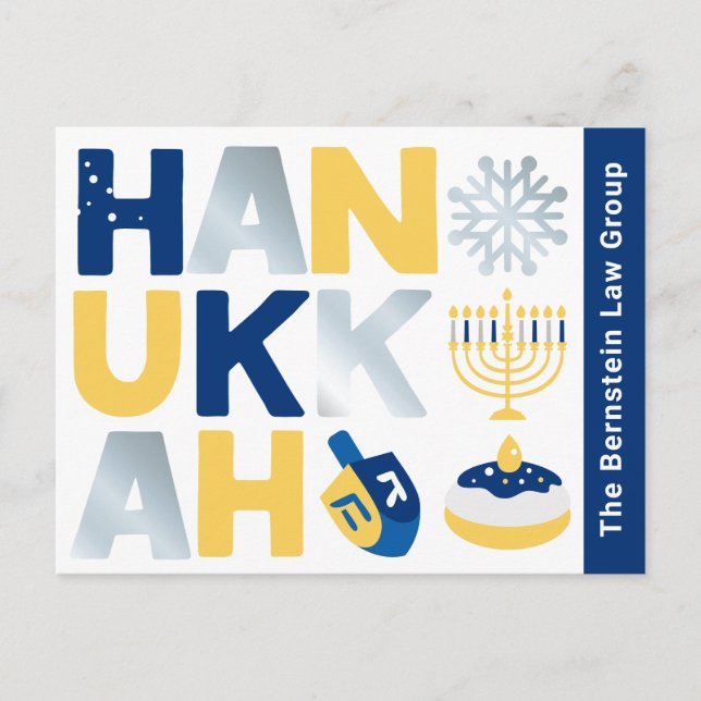 Cartão de Férias de Hanukkah (Frente)