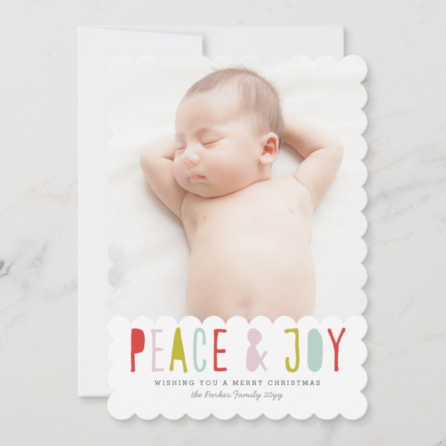 Cartão de Férias de Joy de inverno (Frente)