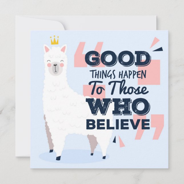 Cartão de Férias de Lhama (Frente)