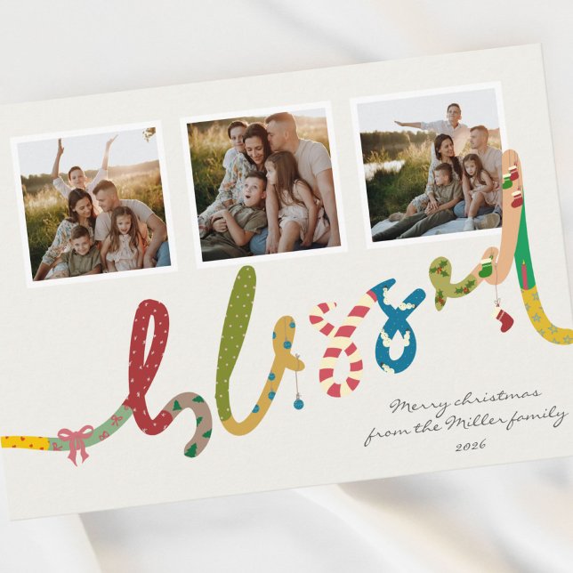 Cartão de Férias de Natal abençoado e moderno (Criador carregado)