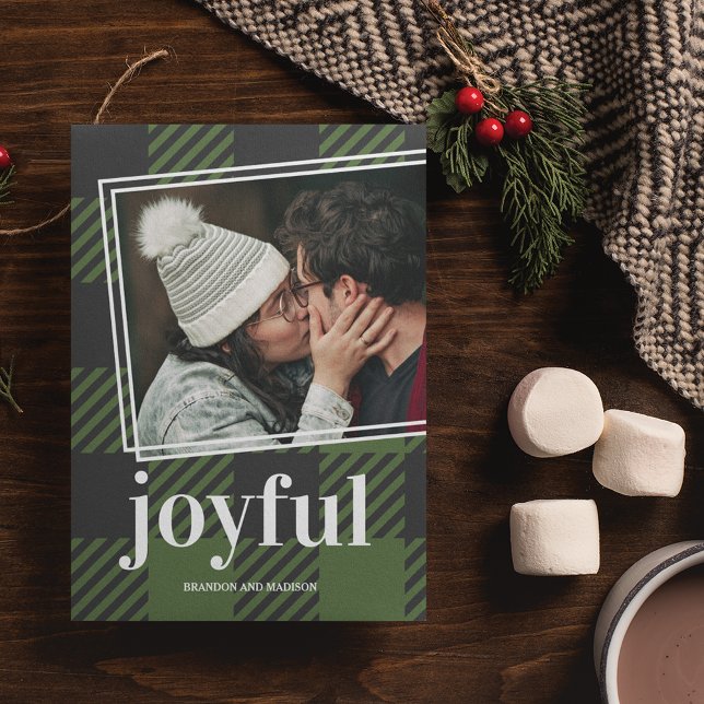 Cartão de Férias de Natal alegre e xadrez (Criador carregado)