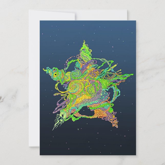 Cartão de Férias de Natal Artístico (Frente)