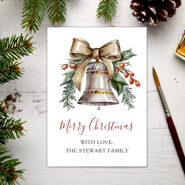 Cartão de Férias de Natal Boho Watercolor (Criador carregado)