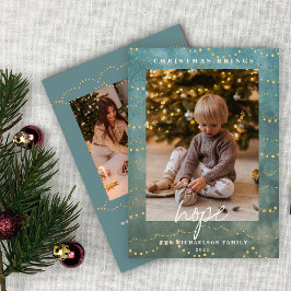 Cartão de Férias de Natal Bokeh Lights