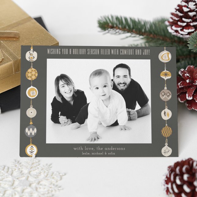 Cartão de Férias de Natal com Foto de Pedido Retro (Criador carregado)