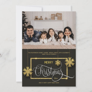 Cartão de Férias de Natal com Glitter
