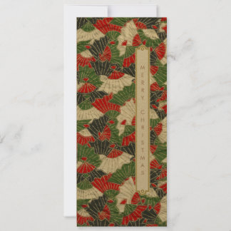 Cartão de Férias de Natal com padrão origami japon