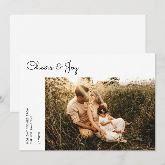 Cartão de Férias de Natal da Família de Script Mod (Frente/Verso)