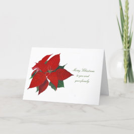 Cartão de Férias de Natal da Família Floral Poinse