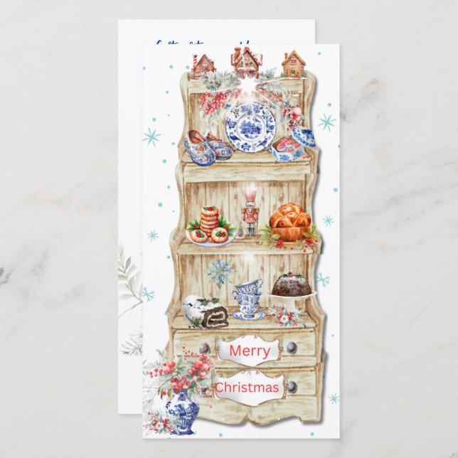 Cartão de Férias de Natal da Minha Avó Holandesa (Frente/Verso)