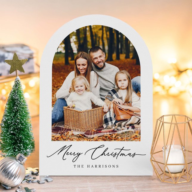 Cartão de Férias de Natal de Arch Moderno (Criador carregado)