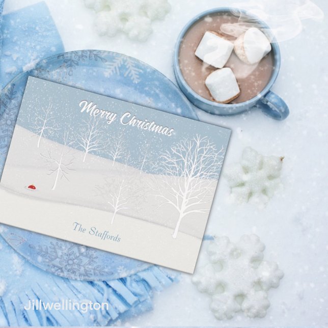 Cartão de Férias de Natal de Floresta Encantado (Criador carregado)