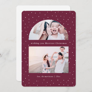 Cartão de Férias de Natal de Grama de Neve Globe