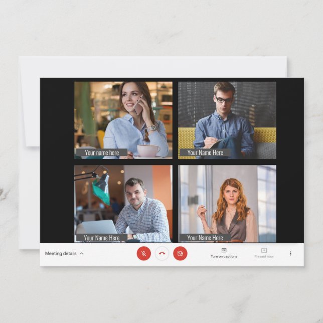 Cartão de Férias de Natal de Zoom Online Engraçado (Frente)