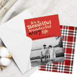 Cartão de Férias de Natal do Funny Modern 1<br><div class="desc">"É uma vida bela,  maravilhosa e confusa" Esta divertida carta de Natal do estilo moderno mostra sua família perfeitamente imperfeita. O design tem espaço para sua foto e cartões de natal personalizados.</div>