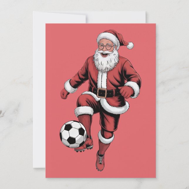 Cartão de Férias de Natal do Jogador de Futebol do (Frente)