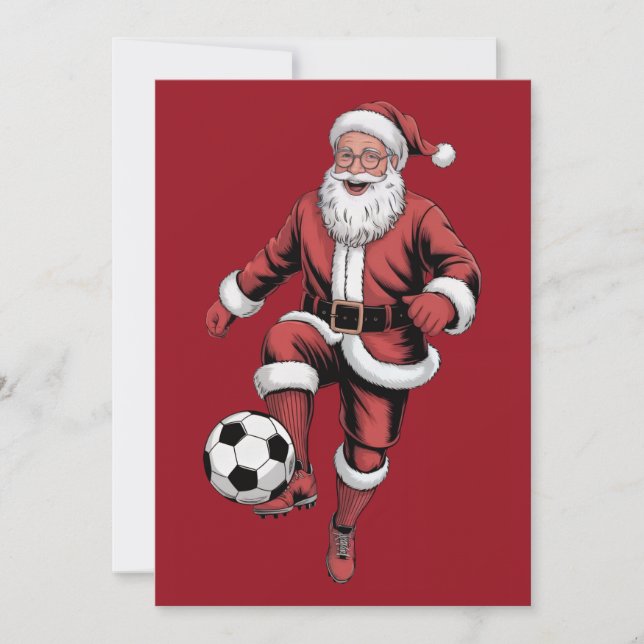 Cartão de Férias de Natal do Jogador de Futebol do (Frente)