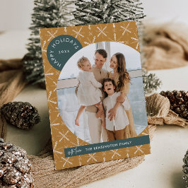 Cartão de Férias de Natal do Modern Boho