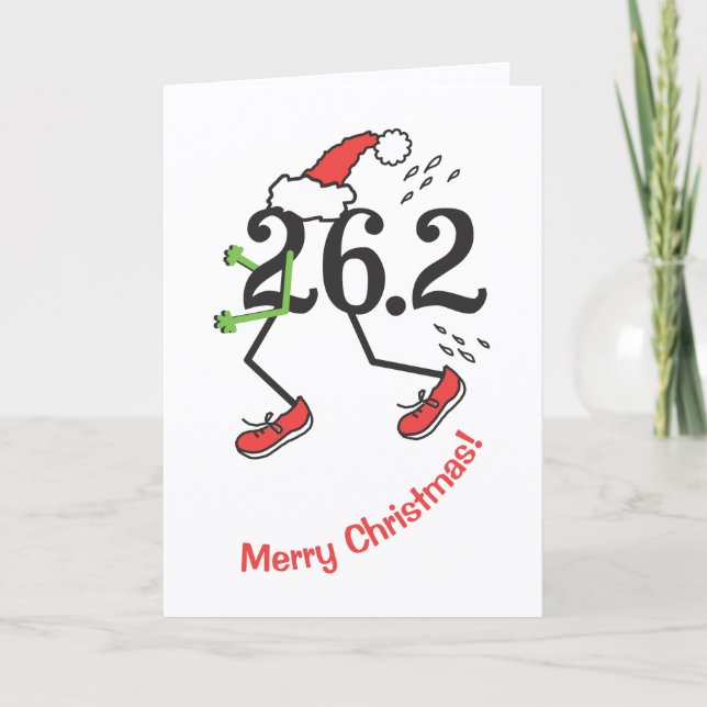 Cartão de Férias de Natal do Runner 26.2 (Frente)