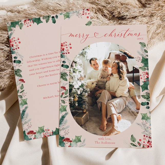 Cartão de Férias de Natal do Solteiro Pastel (Criador carregado)