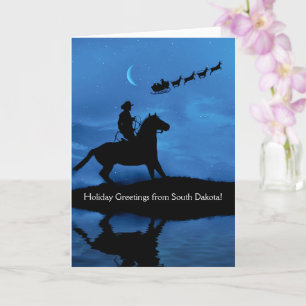 Cartão de Férias de Natal do South Dakota