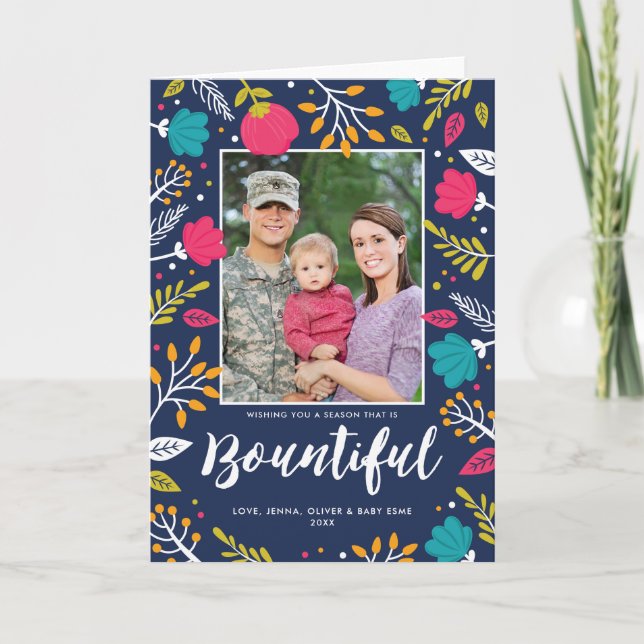 Cartão de Férias de Natal dobrado (Frente)