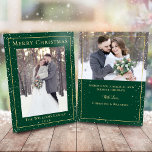 Cartão de Férias de Natal Dourado Verde - outono 2<br><div class="desc">Cartão de Férias de Natal Dourado Verde - outono 2</div>
