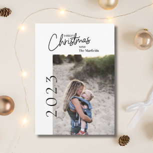 Cartão de Férias de Natal Feliz para Foto de Solte