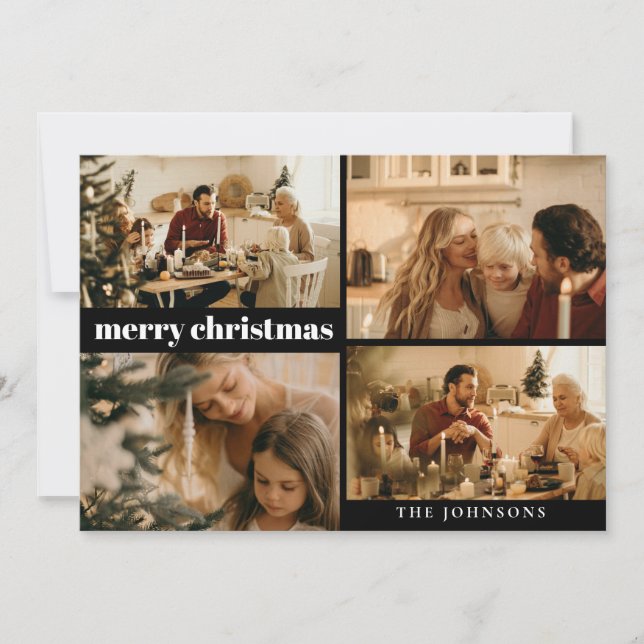 Cartão de Férias de Natal Feliz para Tipografia Mo (Frente)