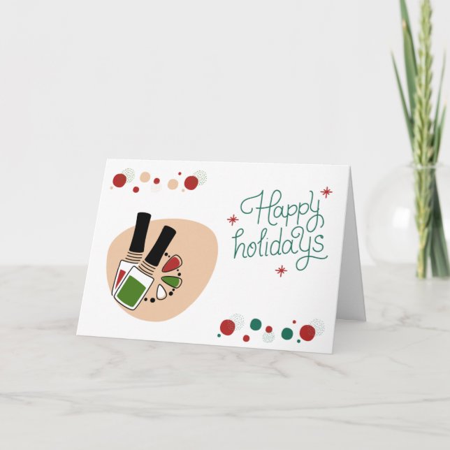 Cartão de Férias de Natal/Feriado de Salão ou spa (Frente)