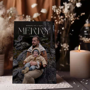 Cartão de Férias de Natal Merry Elegante Moderno