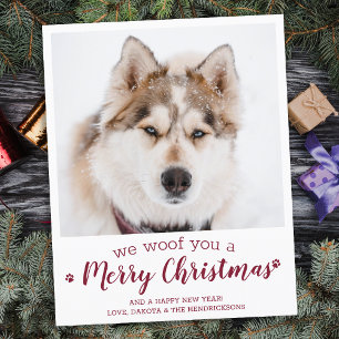 Cartão de Férias de Natal Merry Pet