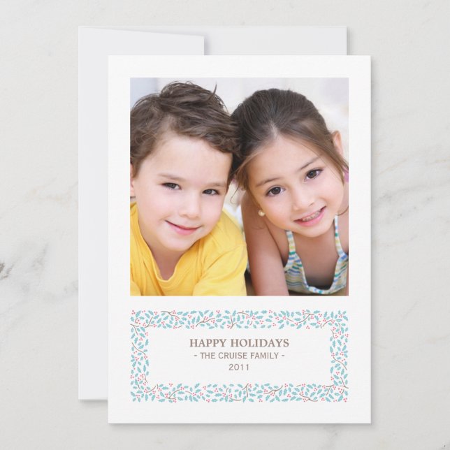 Cartão de Férias de Natal Misturado (Frente)