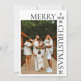 Cartão de Férias de Natal Preto Moderno