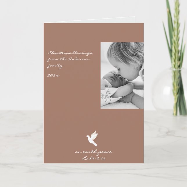 Cartão de Férias de Natal religioso moderno (Frente)