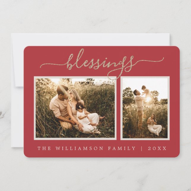 Cartão de Férias de Natal Rustic Berries (Frente)