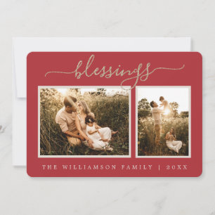 Cartão de Férias de Natal Rustic Berries