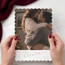 Cartão de Férias de Natal Tendência Foto casal