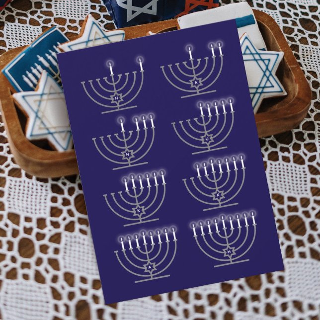 Cartão de Férias de Oito Noites de Hanukkah (Criador carregado)