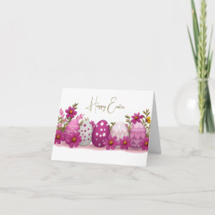 Cartão de Férias de Ovos de Páscoa Coloridos de Co