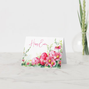 Cartão de Férias de Ovos de Páscoa Floral bonito c