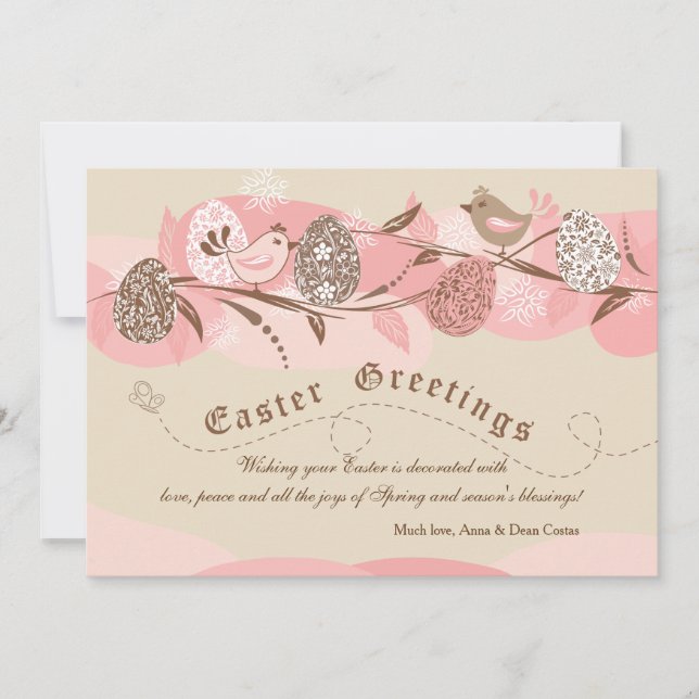 Cartão de Férias de Pintinhos páscoas (Frente)