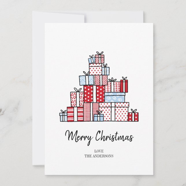 Cartão de Férias de Presente de Natal (Frente)